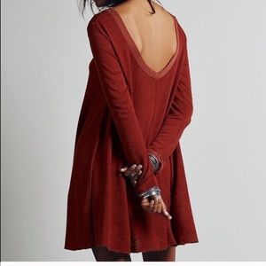 Free people Rust scoop back tunic